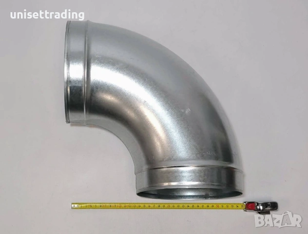 Коляно за аспирация ф200 поцинкована ламарина, снимка 3 - Други машини и части - 36355615