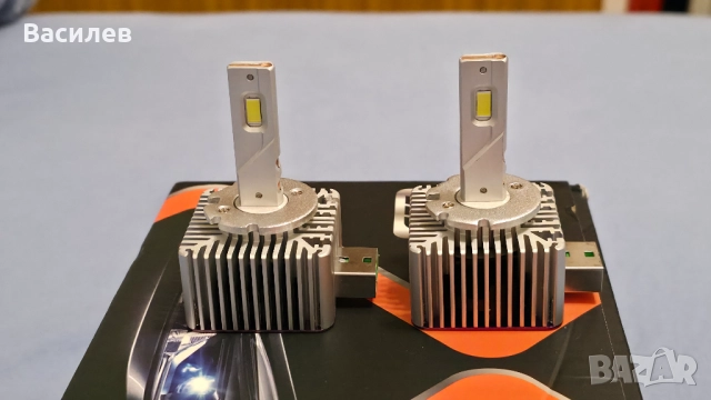 LED Крушки, които стават за цокъл и кабел  D1S, D3S, D8S.Реални 4500/ 5000К, снимка 3 - Аксесоари и консумативи - 52203298