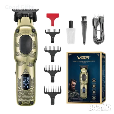 Машинка за подстригване VGR V-954 – Професионална, с LED дисплей и приставки