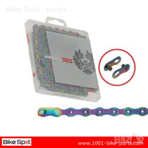 SRAM XX1 Eagle Rainbow 126L 12sp Chain Верига 12ск 126 Звена, снимка 1 - Части за велосипеди - 46593168