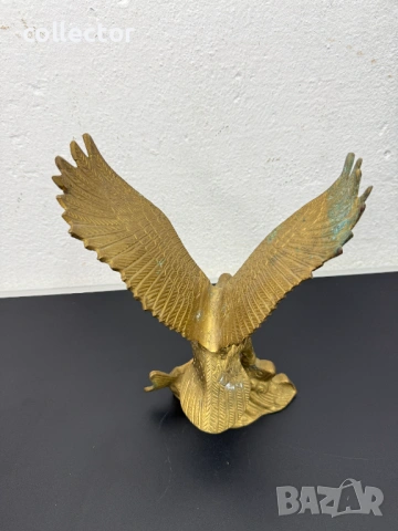 Бронзова статуетка / скулптура на орел с плячка. №7805, снимка 6 - Антикварни и старинни предмети - 53018996