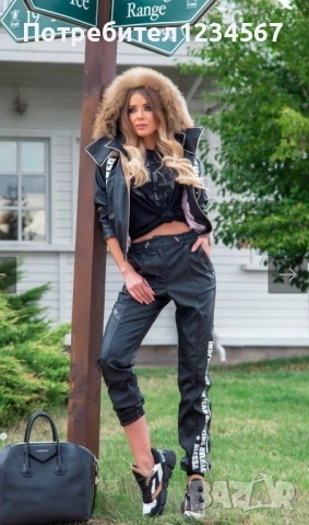 Дамско яке Alessa и нов кожен панталон, снимка 6 - Якета - 53088551