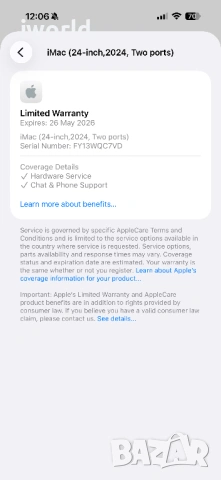 НОВ❗️Apple - iMac, 24’’❗️ M4 ❗️Лизинг от 52€ /мес ⚠️10C/10C, 16GB/256GB,⚠️ Blue ❗️ГАРАНЦИЯ, снимка 10 - Работни компютри - 53617252