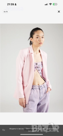 Розово сако тип блейзър, снимка 2 - Сака - 51556013