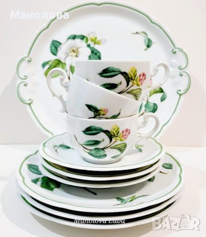 Три тройни комплекта и плато Heinrich Villeroy & Boch Flora Camelia.