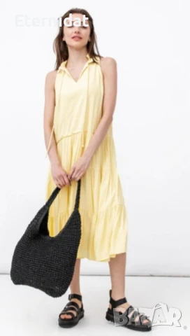 Лятна жълта рокля YAS, снимка 12 - Рокли - 51291217