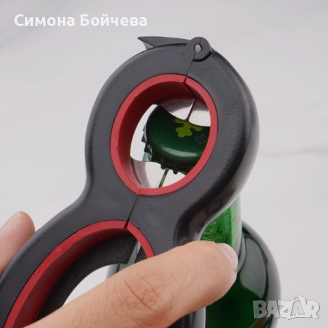 Мултифункционална 6 в 1 отварачка за бутилки, буркани и консерви, снимка 6 - Други стоки за дома - 52843286