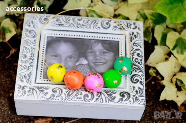 Ръчно изработен гердан-ярки цветове, снимка 3 - Колиета, медальони, синджири - 51081360