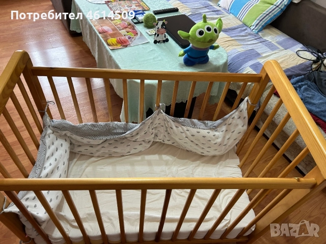 Дървена кошара за бебе , снимка 3 - Кошарки - 52818222