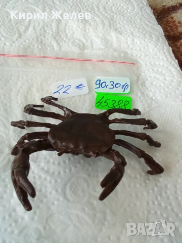 Бронзова фигурка на рак ♋ 45388, снимка 9 - Колекции - 54179262