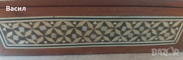 Стара дървена кутия за бижута седеф Интарзия, снимка 3 - Антикварни и старинни предмети - 50904191