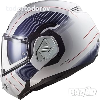 Отваряeмa мото Каска LS2 FF906 ADVANT COOPER WHITE/BLUE, снимка 4 - Аксесоари и консумативи - 51533556