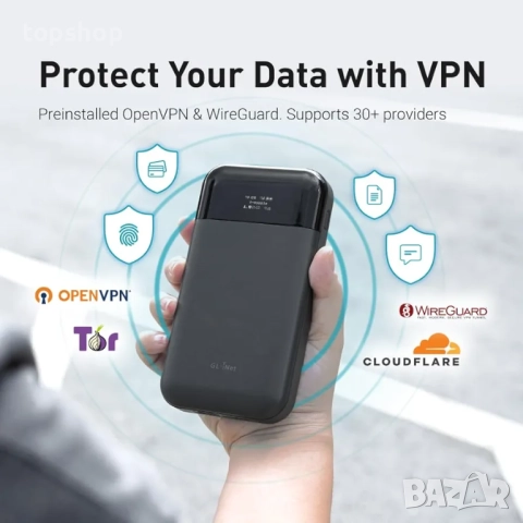 Нов GL.iNet GL-E750V2 (MUDI) 4G LTE преносима Wi-Fi точка за достъп за пътуване | Мобилно устройство, снимка 4 - Рутери - 52850962