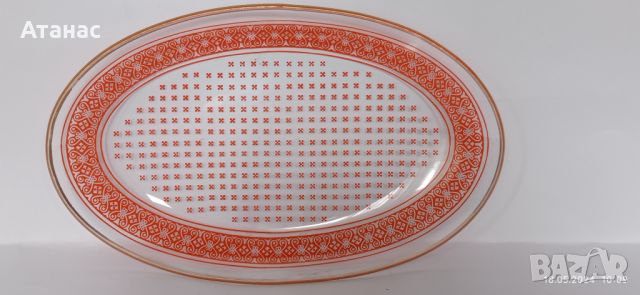 Стъклена чиния,плато, снимка 1 - Чинии - 45795743