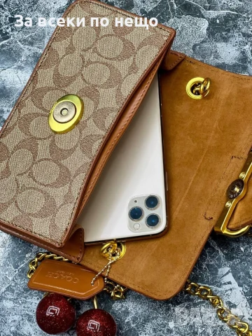 Coach Дамска Чанта - Налични Различни Цветове Код E521, снимка 4 - Чанти - 50732180