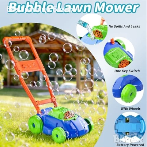 Нова Автоматична машина за сапунени балони мехурчета детска косачка синя играчка дете, снимка 3 - Други - 54225706