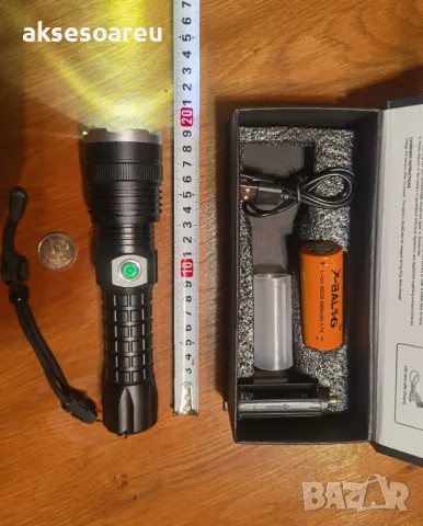 Регулируем Високопроизводителен Нов P90 Super Light акумулаторен фенер прожектор осветление риболов, снимка 4 - Оборудване и аксесоари за оръжия - 50265895