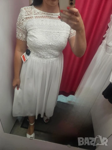 рокля дантела и шифон