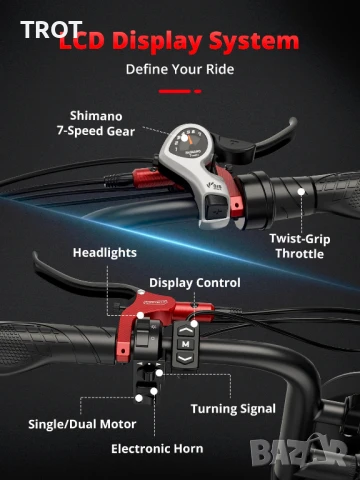 Мощен Електрически Велосипед 48V 25Ah 2000W, развиващ до 50 км/ч, снимка 2 - Велосипеди - 51271171