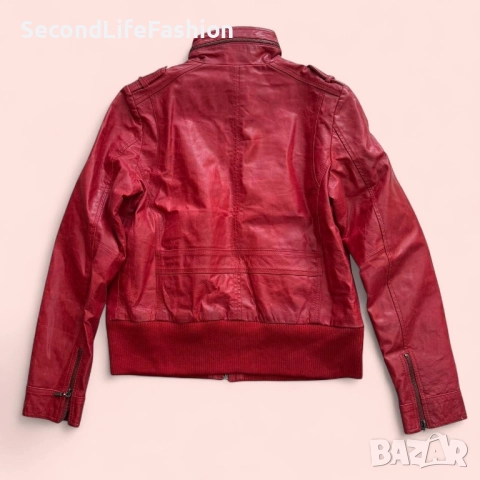 Дамско кожено яке Tom Tailor Vintage размер М, снимка 8 - Якета - 52598697