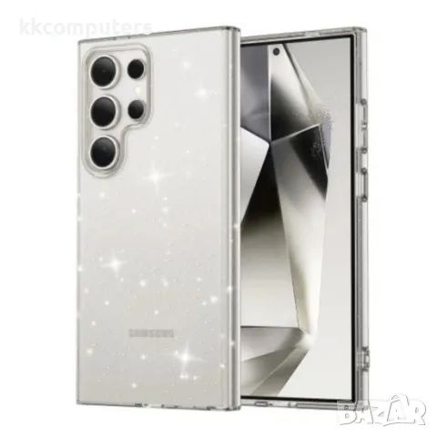 Силиконов кейс Shine 2 mm брокатен, За Samsung Galaxy S25 Ultra, Прозрачен
