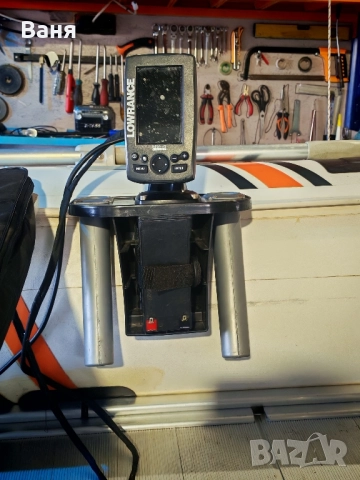 Надуваем Zander 3,30m. с конзола,алум.под,сонар lowrance elite 4 chirp и двиг.Merkury 6 Hp, снимка 15 - Воден транспорт - 51546880