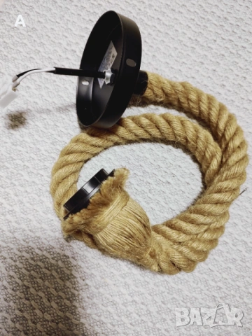 Лампа дебело корабно въже , снимка 2 - Лампи за таван - 53063884