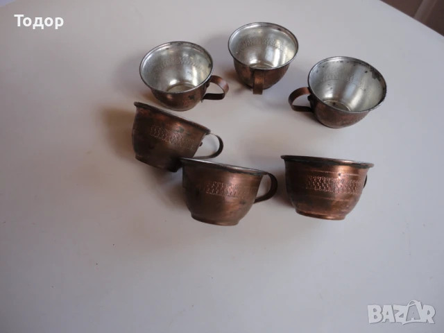 Меден бакърен сервиз чашка чашки меден съд, снимка 6 - Сервизи - 50472035