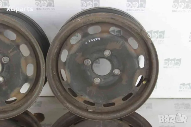 Стоманени джанти 4 броя 14 цола за Mazda 2 (2003-2007) 4x108 5.5J, снимка 3 - Гуми и джанти - 49002635