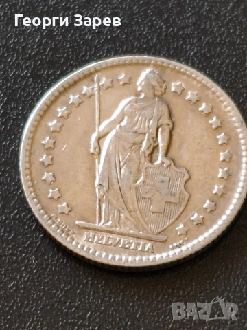 1 франк 1910 год, Конфедерация Швейцария, сребро, тегло 5.00 гр, проба 835/1000, снимка 5 - Нумизматика и бонистика - 54158807