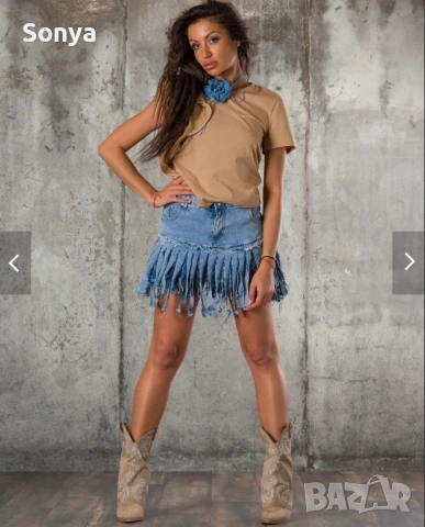 ПОЛА-ПАНТАЛОН MAIN CHARACTER, син цвят, снимка 6 - Поли - 53742485