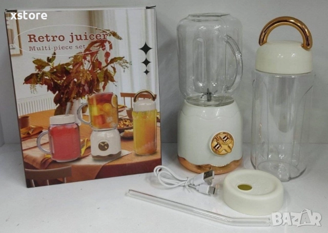 Преносим многофункционален блендер за сокоизстискване, млечни шейкове и бебешка храна , снимка 7 - Блендери - 52595443