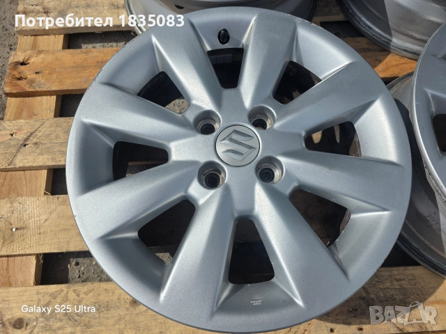 Лети джанти 15ки 4х100 Suzuki, снимка 5 - Гуми и джанти - 53916153