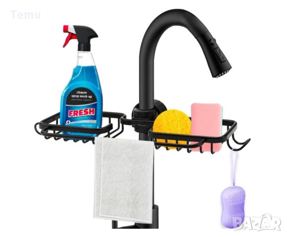 Многофункционален органайзер за мивка и душ от неръждаема стомана, снимка 6 - Други - 45845812