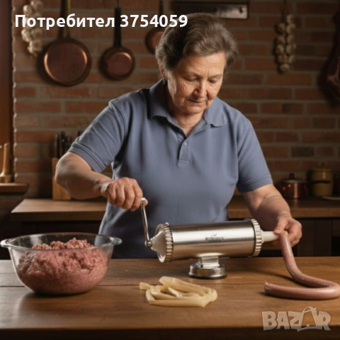 Пълначка за колбаси Bohmann BH 02-750 – Стабилна, удобна и идеална за домашни наденици, снимка 2 - Месомелачки - 53124799