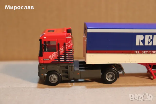 AMW 1:87 H0 RENAULT MAGNUM КАМИОН TIR МОДЕЛ ВЛЕКАЧ, снимка 2 - Колекции - 49923873