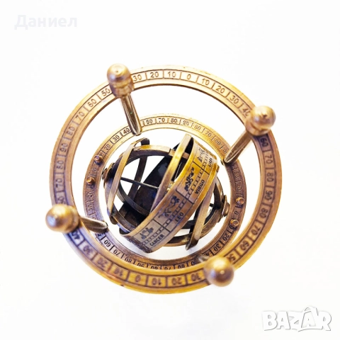 Антична бронзова гравирана армиларна сфера Античен глобус , снимка 4 - Морски сувенири - 43055458