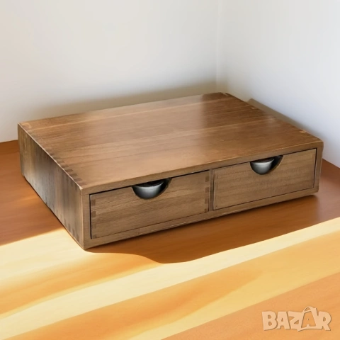 Шкаф Дървена Основа за Кафемашина с Чекмеджета Настолен Органайзер за Кафе Капсули 39 x 28 x 8.5см!, снимка 5 - Шкафове - 53191690