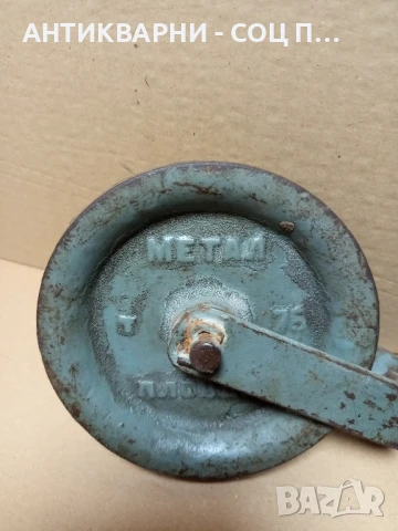 Соц Стара Метална Макара За Строителни Дейности., снимка 3 - Антикварни и старинни предмети - 50450588