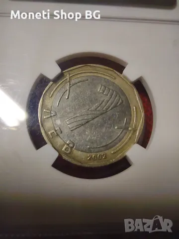 1 лв.2002г.  Св, Иван Рилски - MINT ERROR NGC , снимка 1 - Нумизматика и бонистика - 47174024