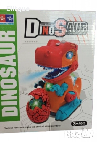 Електрическа играчка динозавър с динозавърско яйце – Светеща и музикална приключенска играчка за дец, снимка 3 - Фигурки - 52804810