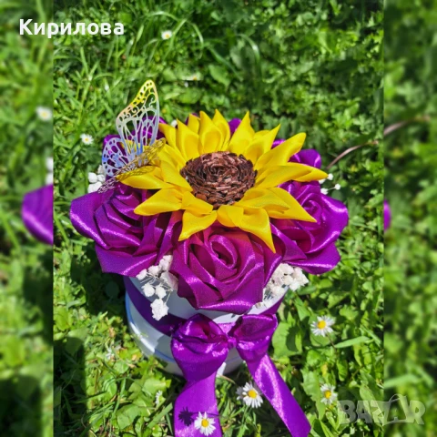 сатенени рози и букети, снимка 6 - Други - 50901284