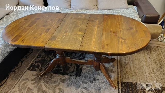 Дървена маса, снимка 2 - Маси - 53215326