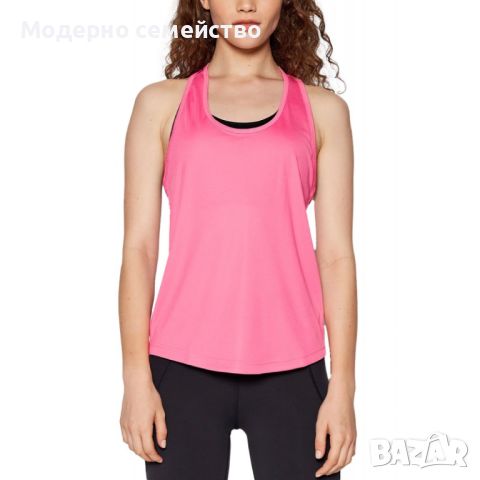 Дамски потник reebok training mesh back tank pink, снимка 1 - Потници - 46693518