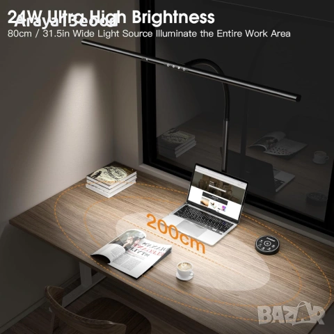 Професионална настолна лампа с жестово управление и дистанционно EYOCEAN, снимка 2 - Настолни лампи - 54131553