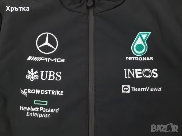 Mercedes AMG F1 Team Softshell - Оригинално мъжко яке р-р M, снимка 6 - Якета - 52940560