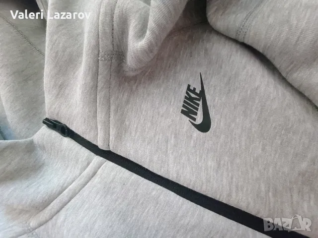 ‼️ оригинален nike tech fleece (сив)‼️, снимка 2 - Суичъри - 49243720