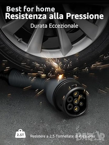 Bokman Кабел за зареждане на електрически превозни средства тип 2  към тип 2, 3 фази, снимка 5 - Аксесоари и консумативи - 51179833