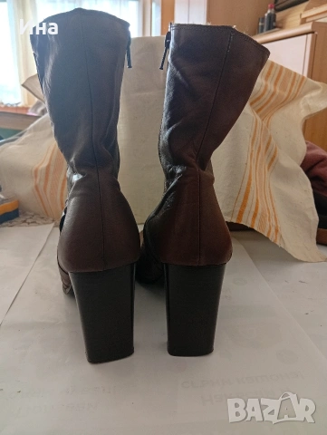 Италиански дамски ботуши естествена кожа , снимка 6 - Дамски боти - 53494757