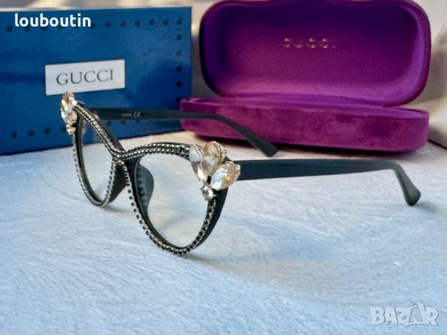 Gucci очила за компютър прозрачни с камъни слънчеви диоптрични рамки , снимка 8 - Слънчеви и диоптрични очила - 45249079
